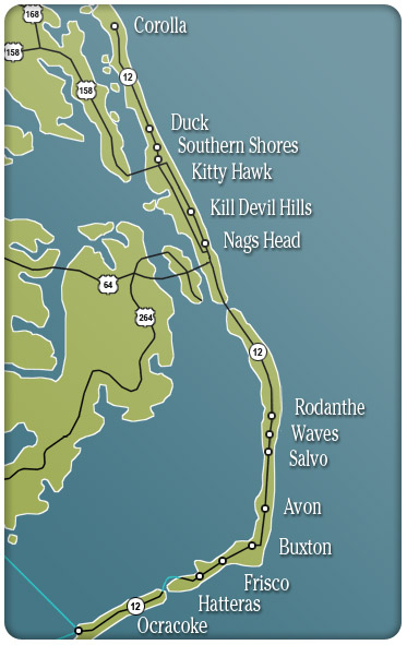 Map of the Outer Banks